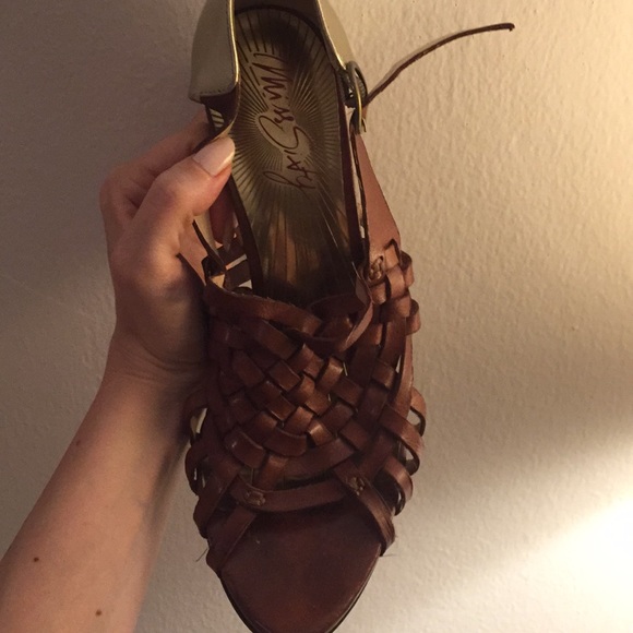 Miss Sixty Brown and Gold Heels - Picture 3 of 8